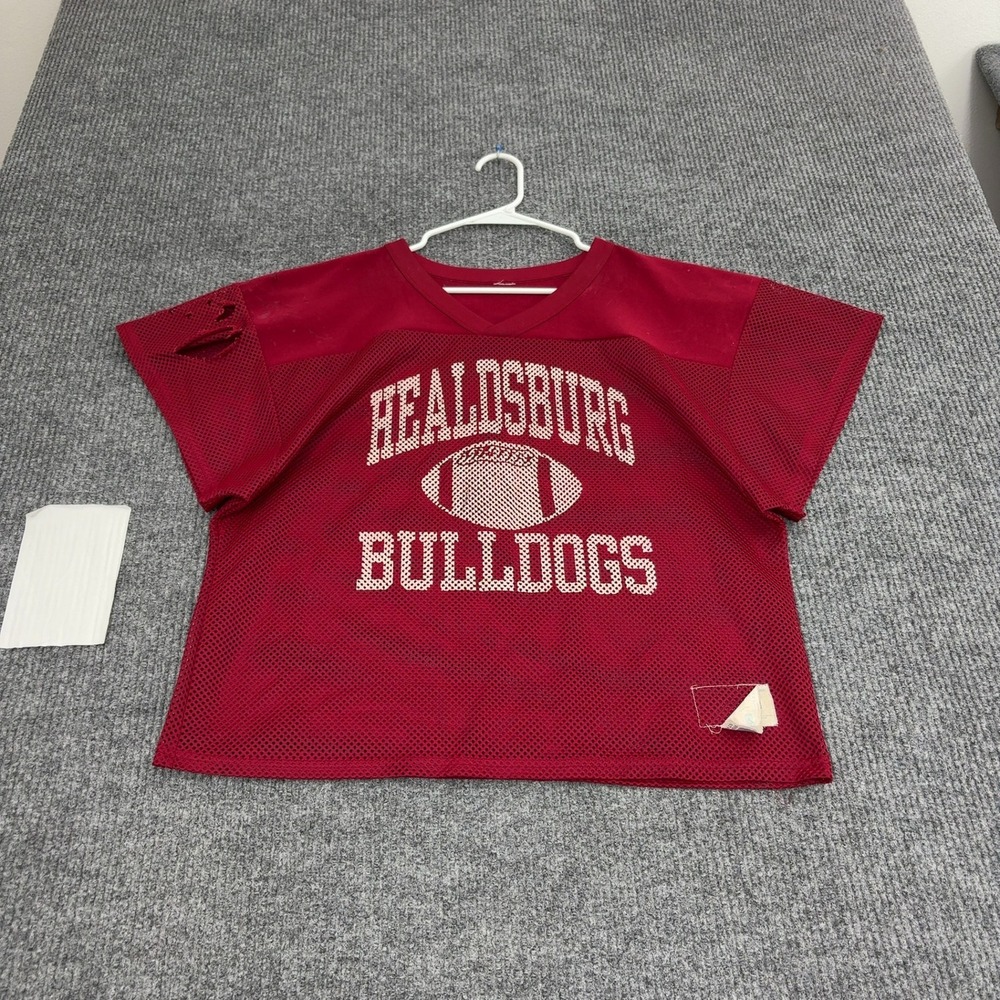 Vintage Healdsburg Bulldogs Russell Athletic Jersey Mens M Maroon Mesh Gorpcore